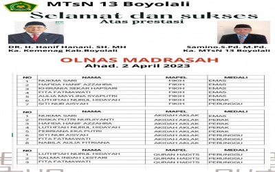 Berprestasi juga dalam Mapel Umum di tahun 2023